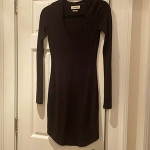 Aritzia golden knit dress in black